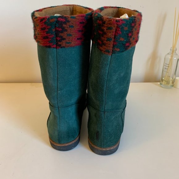 Green Suede Boots, Made in Italy - Picture 5 of 9